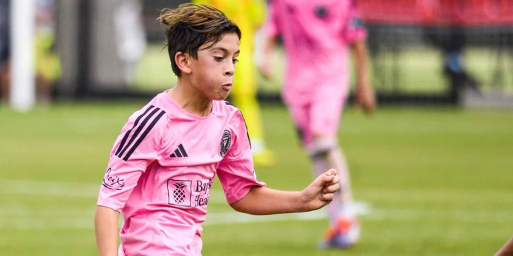 Thiago Messi in action for Inter Miami academy