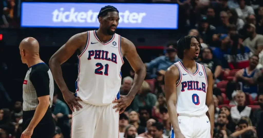 Tyrese Maxey and Joel Embiid