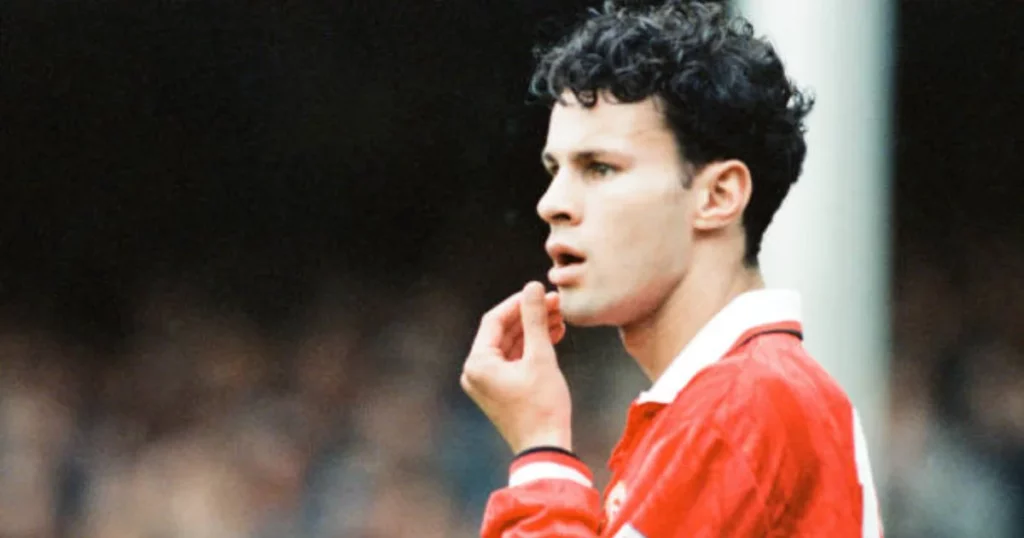 Ryan Giggs at Goodison Park, September 1992 (Image Source: official X of ManUtd_Histoire)