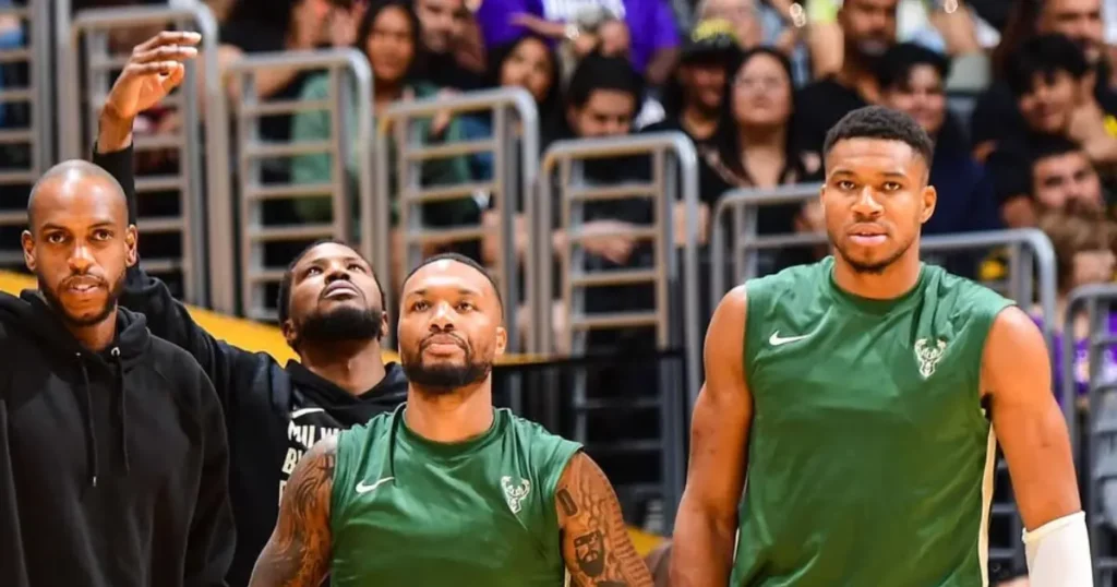 Giannis Antetokounmpo and Damian Lillard