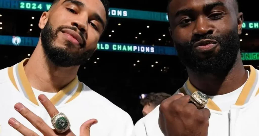 Jayson Tatum and Jaylen Brown