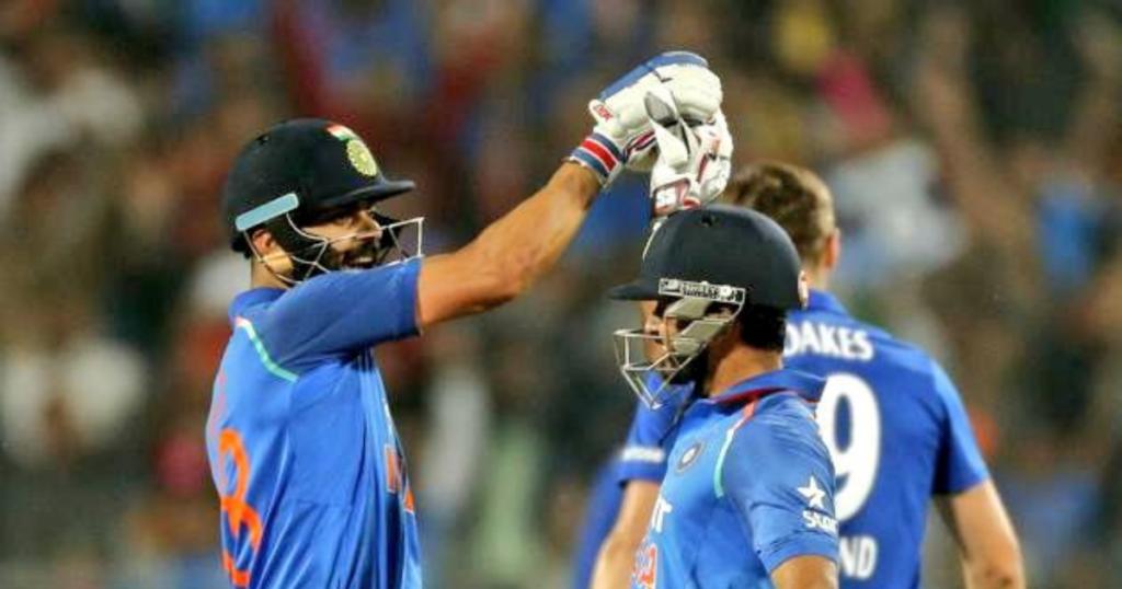 Virat Kohli and Kedar Jhadav