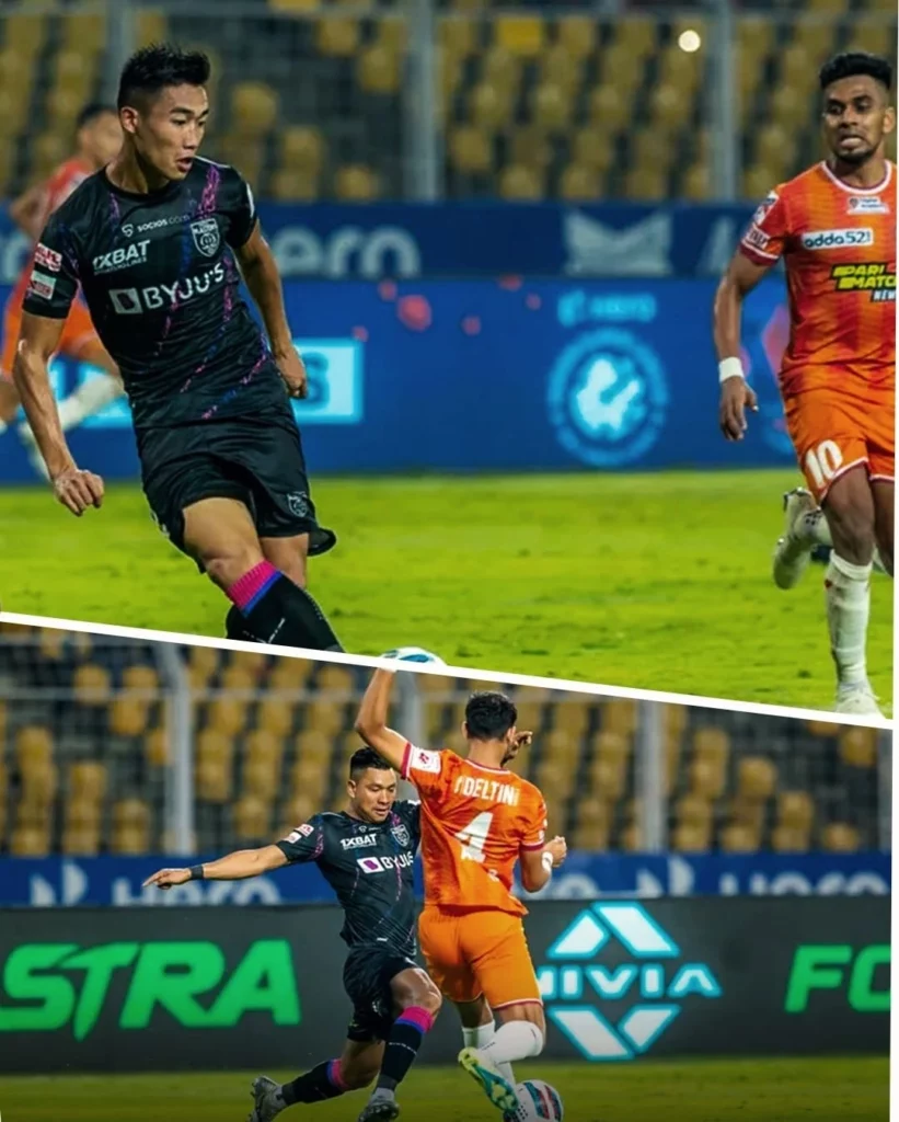 Photo of action between FC Goa and Kerala Blasters