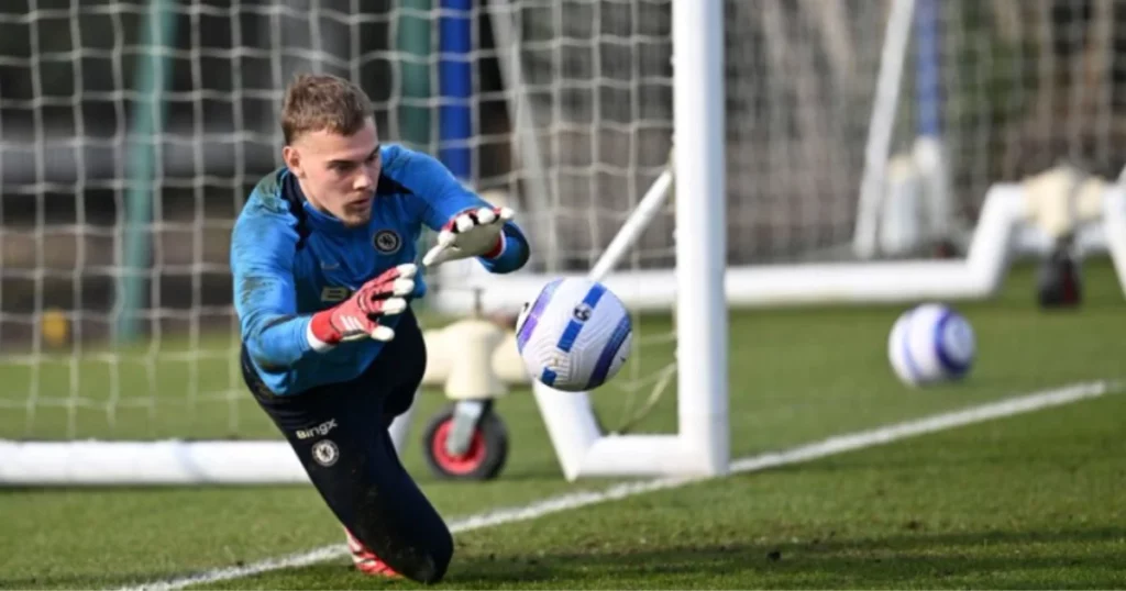 Filip Jorgensen of Chelsea