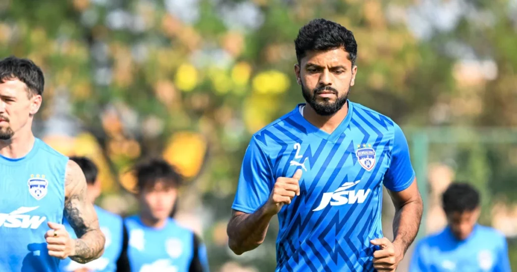 Bengaluru FC train ahead of their game against NorthEast United FC