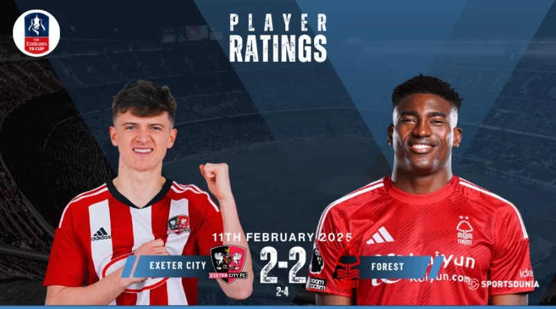 Exeter City vs Nottingham Forest Player Ratings