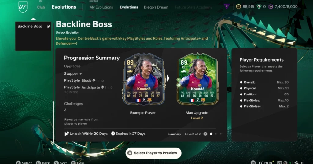 EA FC 25 Backline Boss Evolution