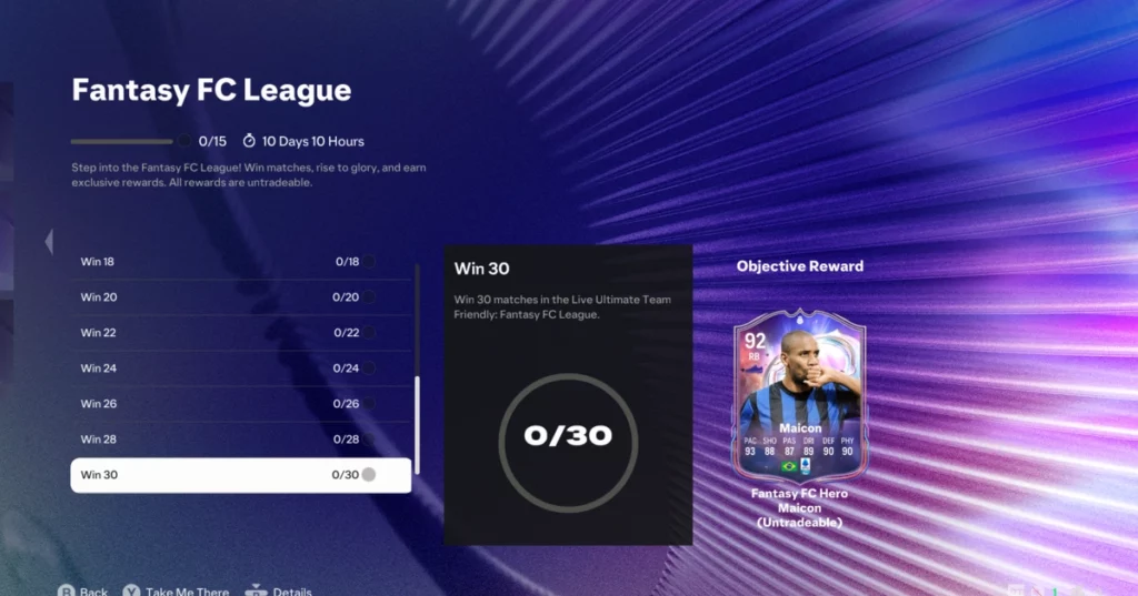 EA FC 25 Fantasy FC League objective