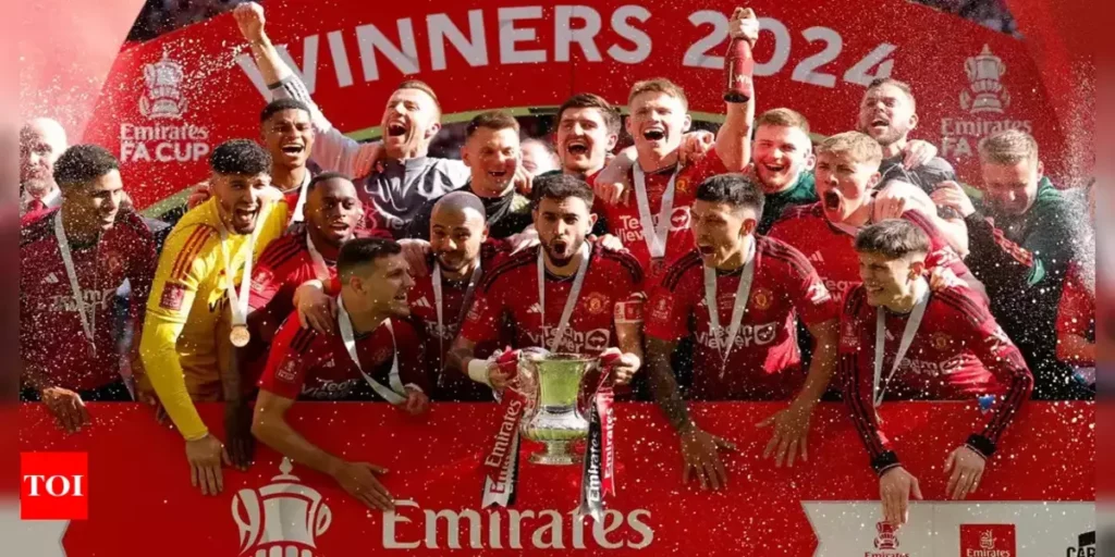 Man United winning the FA Cup (Image Credits- X- @EmiratesFACup)