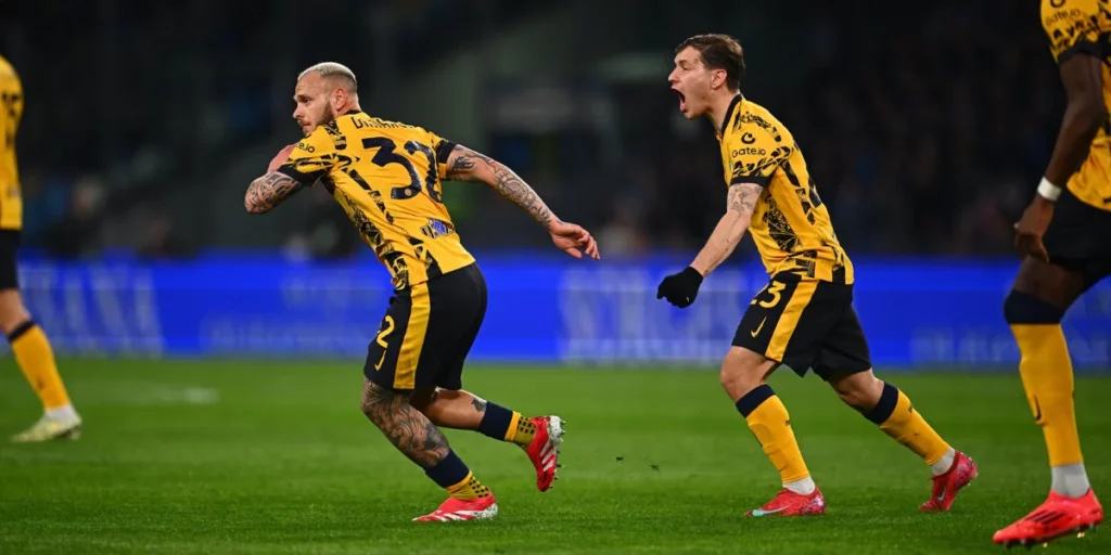 Federico Dimarco was one of the best rated players in Napoli vs Inter Milan Player Ratings