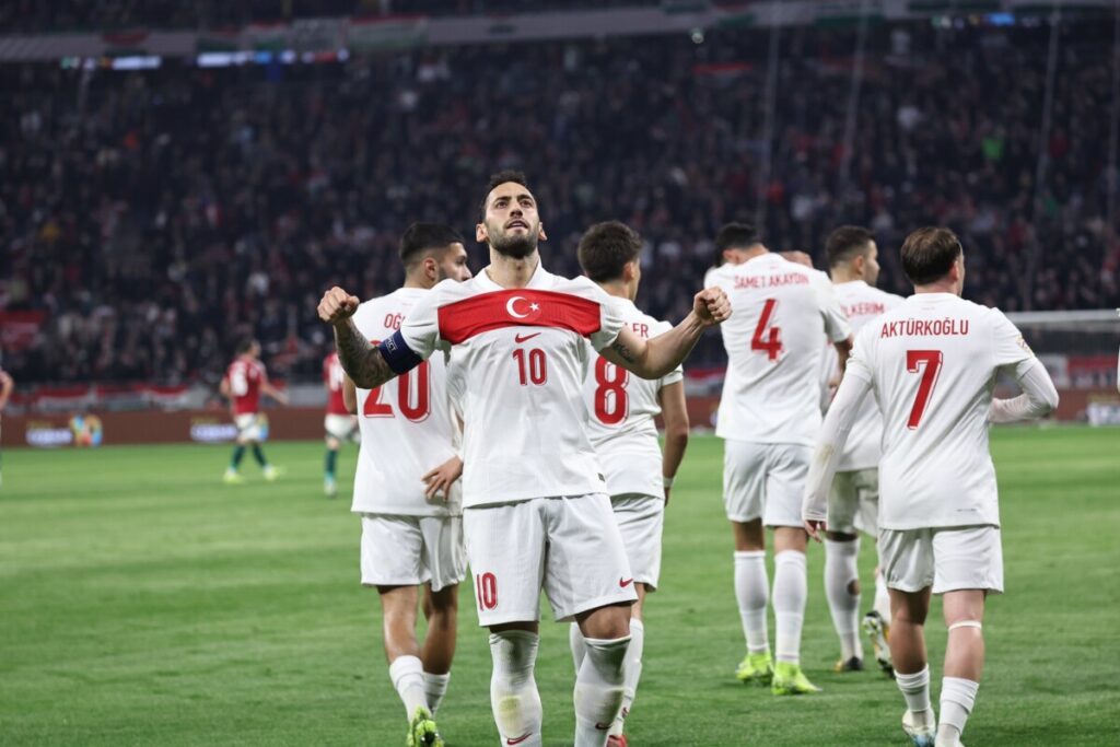 Hakan Çalhanoğlu scored the opening goal for the Turks. (Image Source- X/ Turkish National Team)