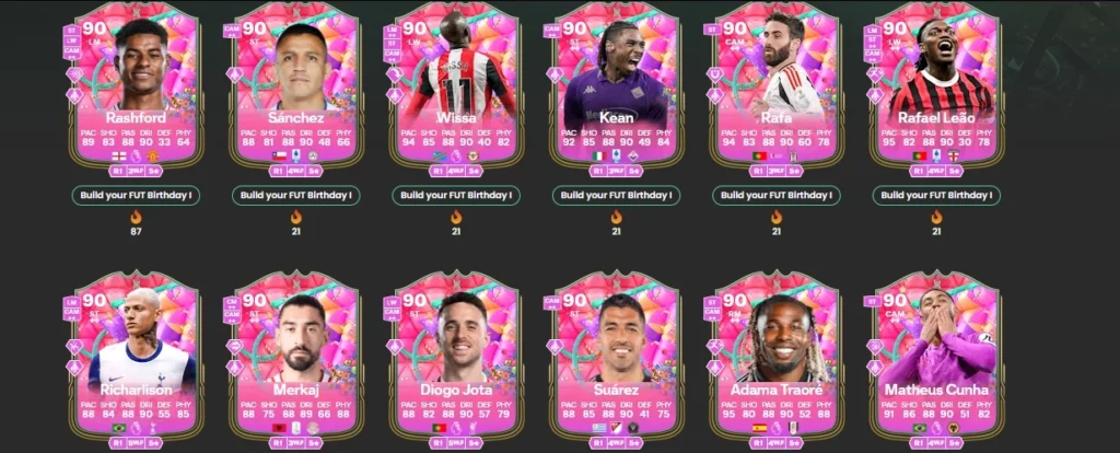Best Players to use in EA FC 25 Build your FUT Birthday Evolution