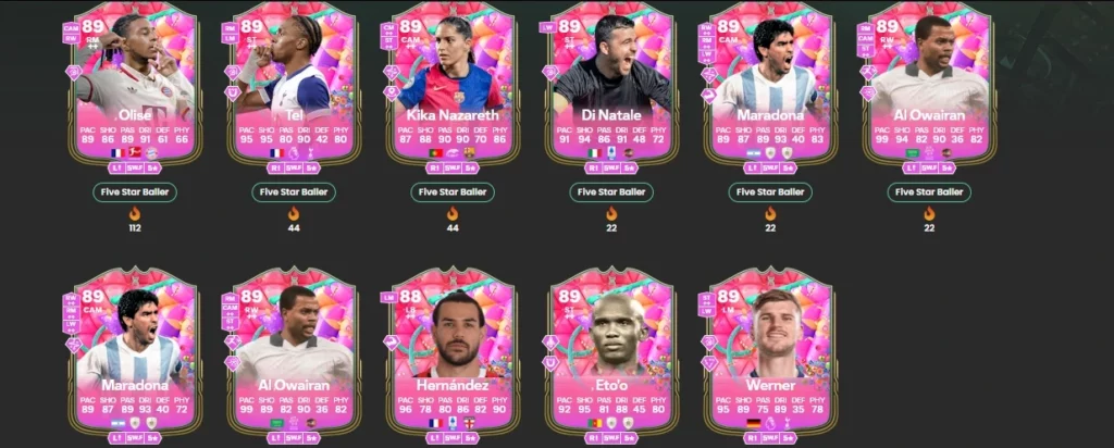 Best Players to use in EA FC 25 Five Star Baller Evolution