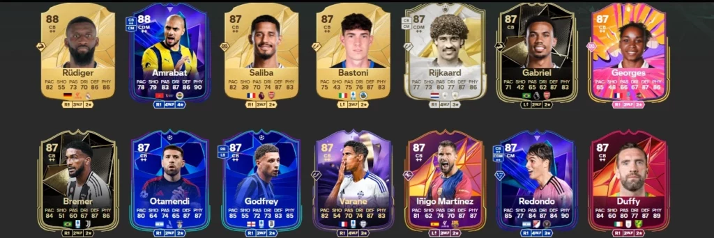 Best Players to use in EA FC 25 Skillful CB Evolution