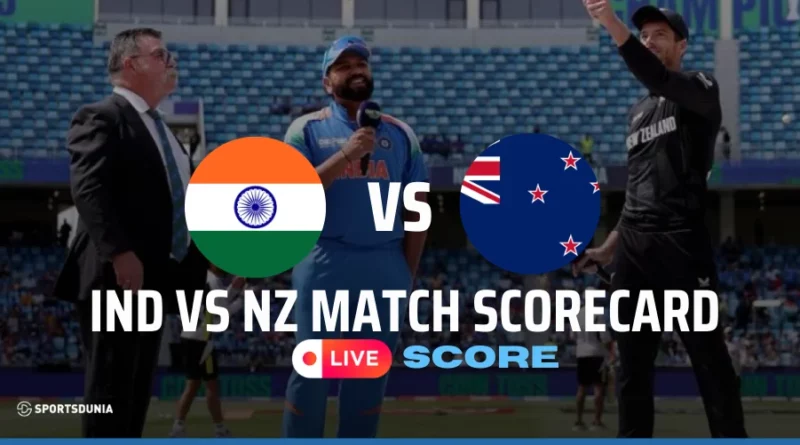 India National Cricket Team vs New Zealand National Cricket Team Match Scorecard
