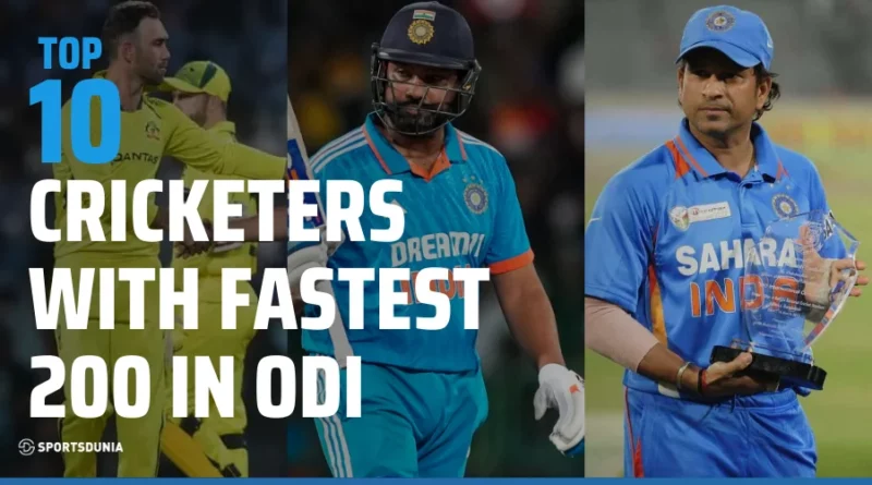 Cricketers with Fastest 200 in ODI