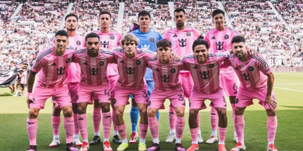 Inter Miami players before kick-off