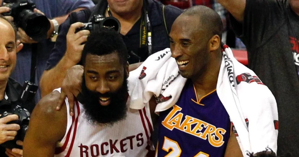 James Harden and Kobe Bryant