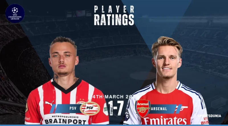 PSV Eindhoven vs Arsenal Player Ratings