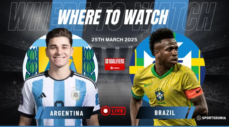 Where To Watch Argentina vs Brazil in the WC Qualifiers CONMEBOL for Free?