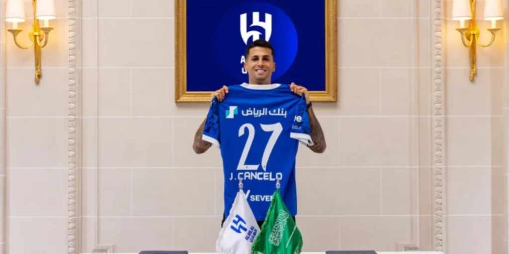 Joao Cancelo at Al Hilal unveiling