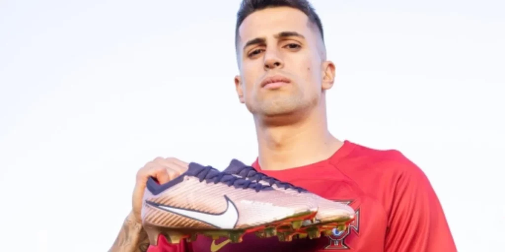 Joao Cancelo with his Nike Boots