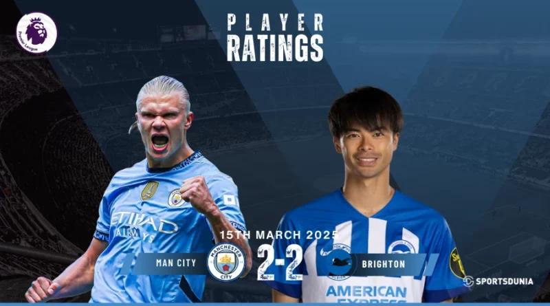 Manchester City vs Brighton and Hove Albion Player Ratings