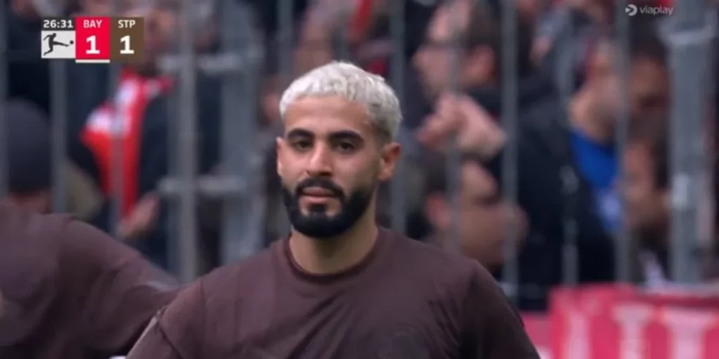 Elias Saad after scoring the equaliser
