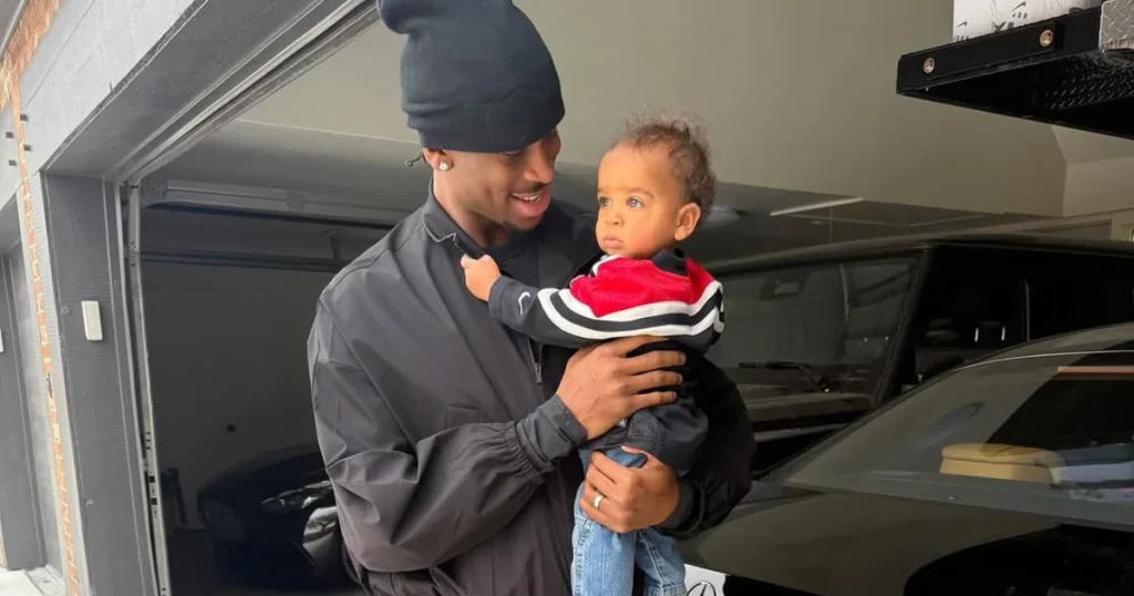 Shai Gilgeous-Alexander with his son Ares