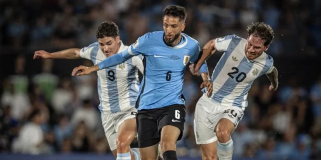 Rodrigo Bentancur driving the ball forward
