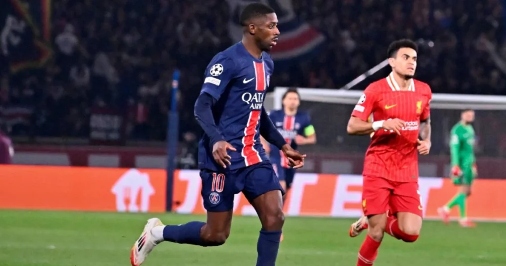 Ousmane Dembélé against Liverpool