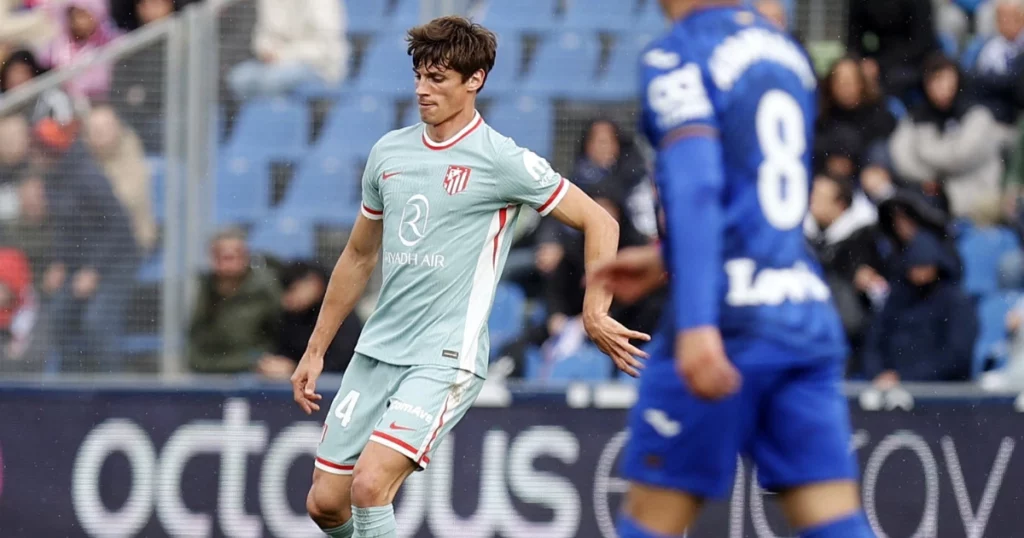Le Normand on the ball for Atletico Madrid