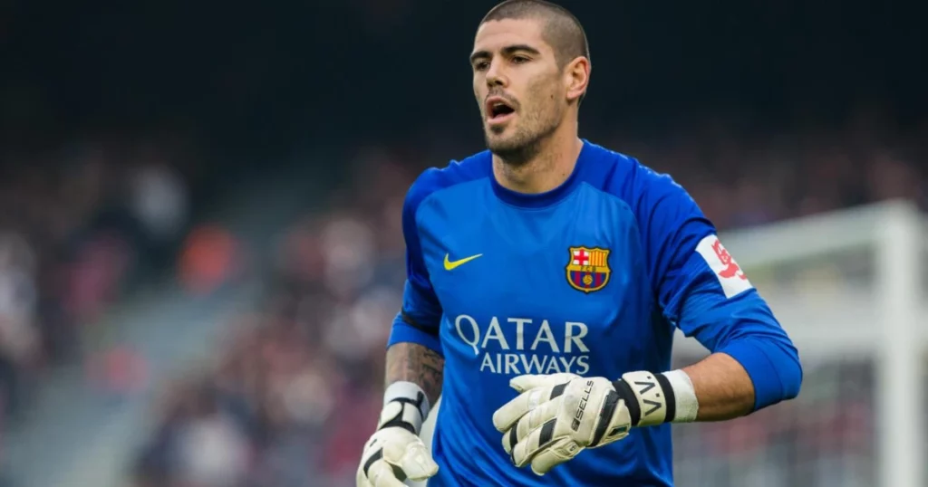 Victor Valdes of FC Barcelona during pre game training (Image Credit: Official X account of FC Barcelona/FCBarcelona)