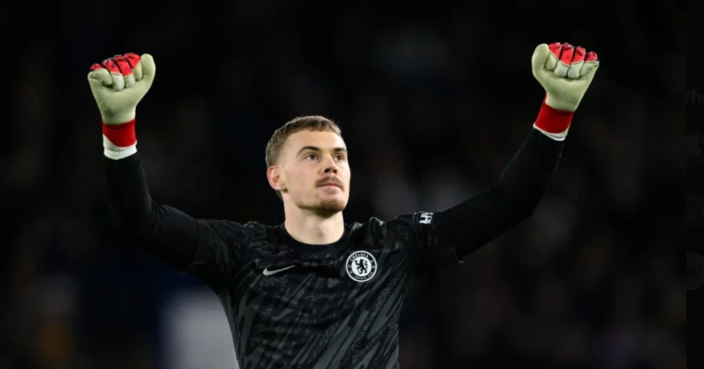 Filip Jorgensen of Chelsea
