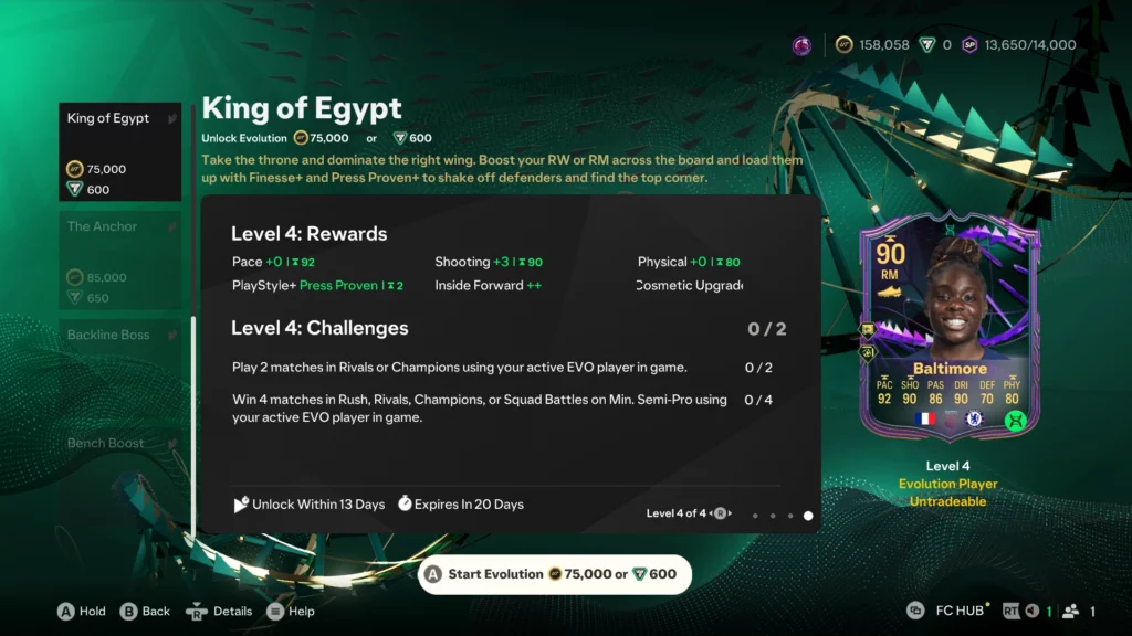 EA FC 25 King of Egypt Evolution