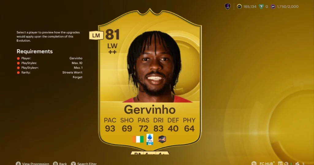 Gervinho's Requirements for Streets Won't Forget Evolution