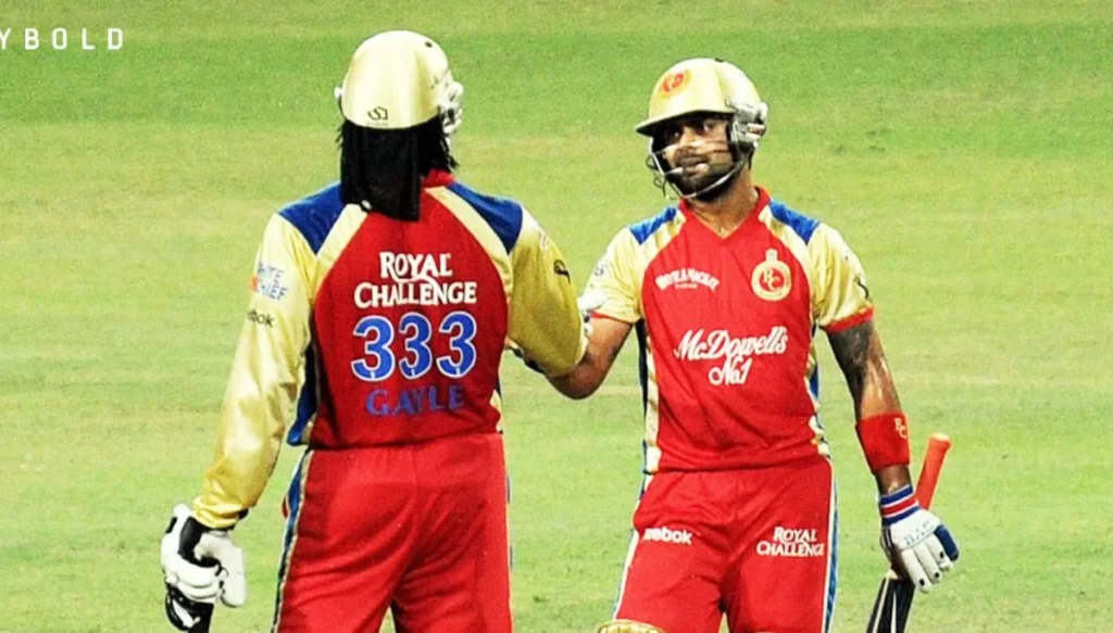 Chris Gayle and Virat Kohli in IPL