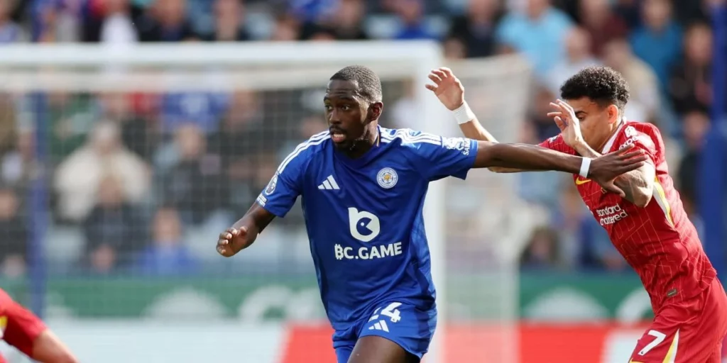 Soumare in action for Leicester