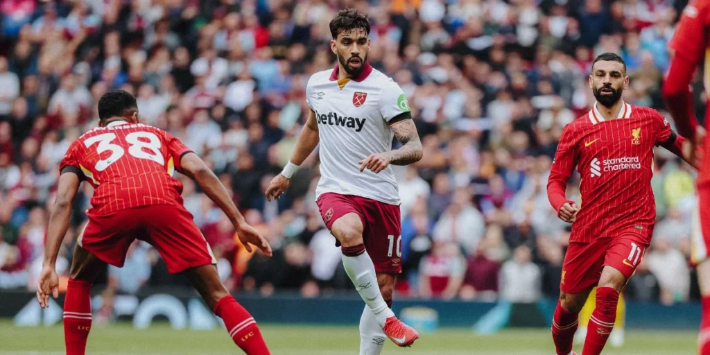 Lucas Paqueta was one of the best-rated players in Liverpool vs West Ham Player Ratings