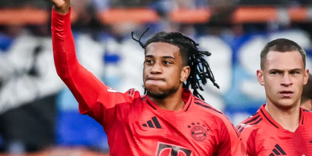Michael Olise celebrating his goal