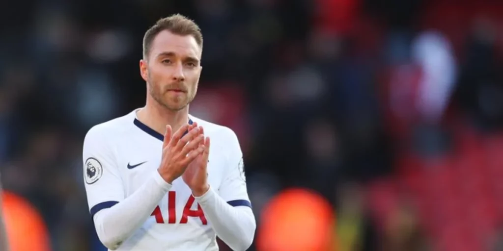 Christian Eriksen on the field for Tottenham Hotspur