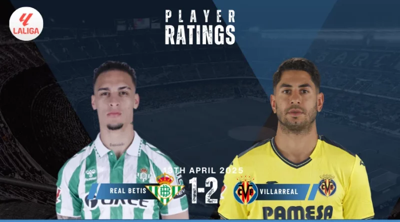 Real Betis vs Villarreal Player Ratings
