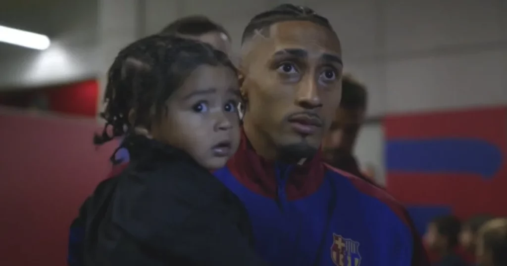 Raphinha and his son Gael
