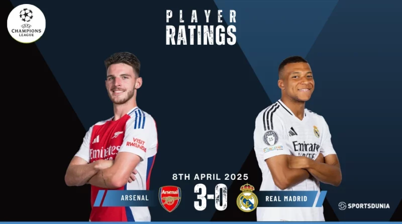 Arsenal vs Real Madrid Player Ratings