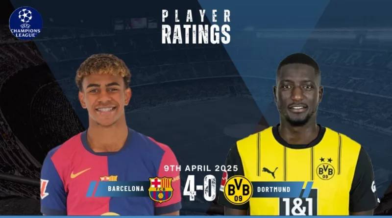 FC Barcelona vs Borussia Dortmund Player Ratings