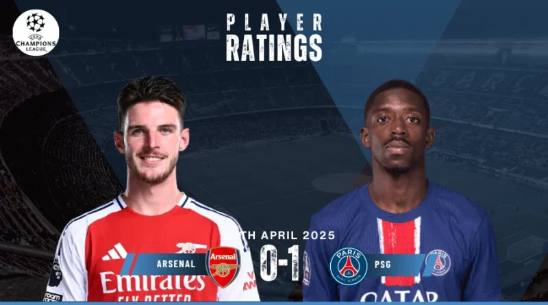 Arsenal vs PSG Player Ratings