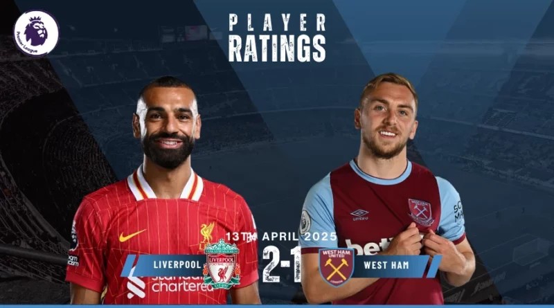 Liverpool vs West Ham Player Ratings