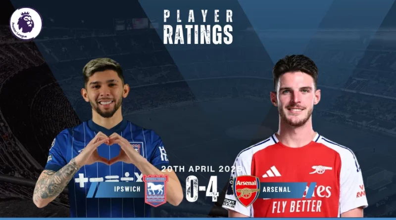 Ipswich Town vs Arsenal Player Ratings
