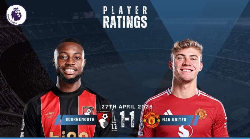 AFC Bournemouth vs Manchester United Player Ratings
