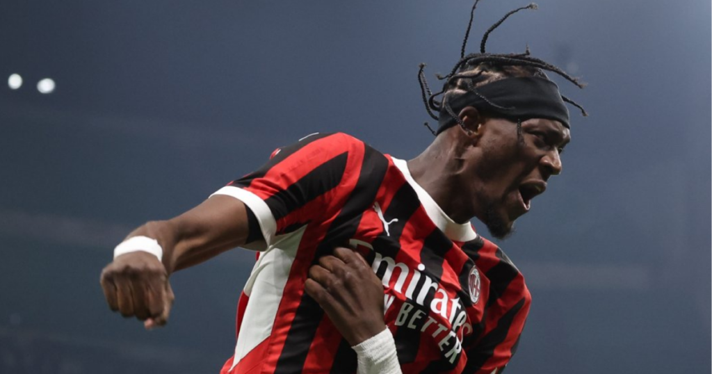 Tammy Abraham celebrates for AC Milan (Image credit: AC Milan |X)